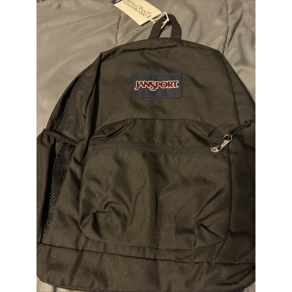 JanSport Black Cross Town Plus 15" Laptop Sleeve School Travel Backpack New Tags